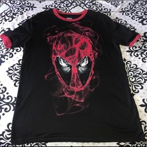 Marvel Deadpool Black and red ringer T-shirt